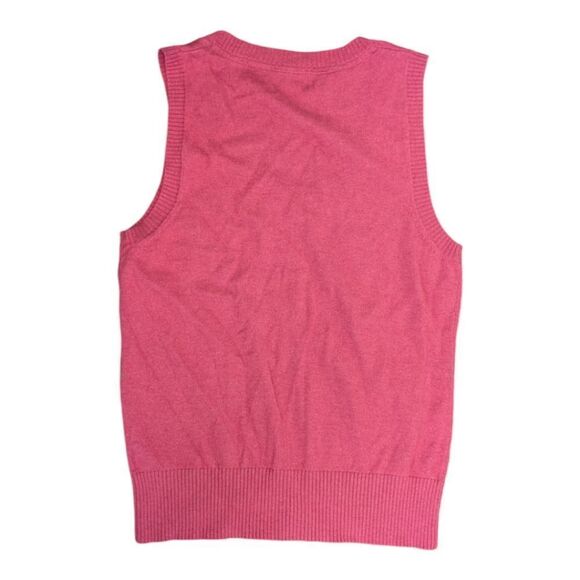 LL Bean lilac pink cashmere cotton blend sweater vest top scoop neck size XS - Picture 3 of 7